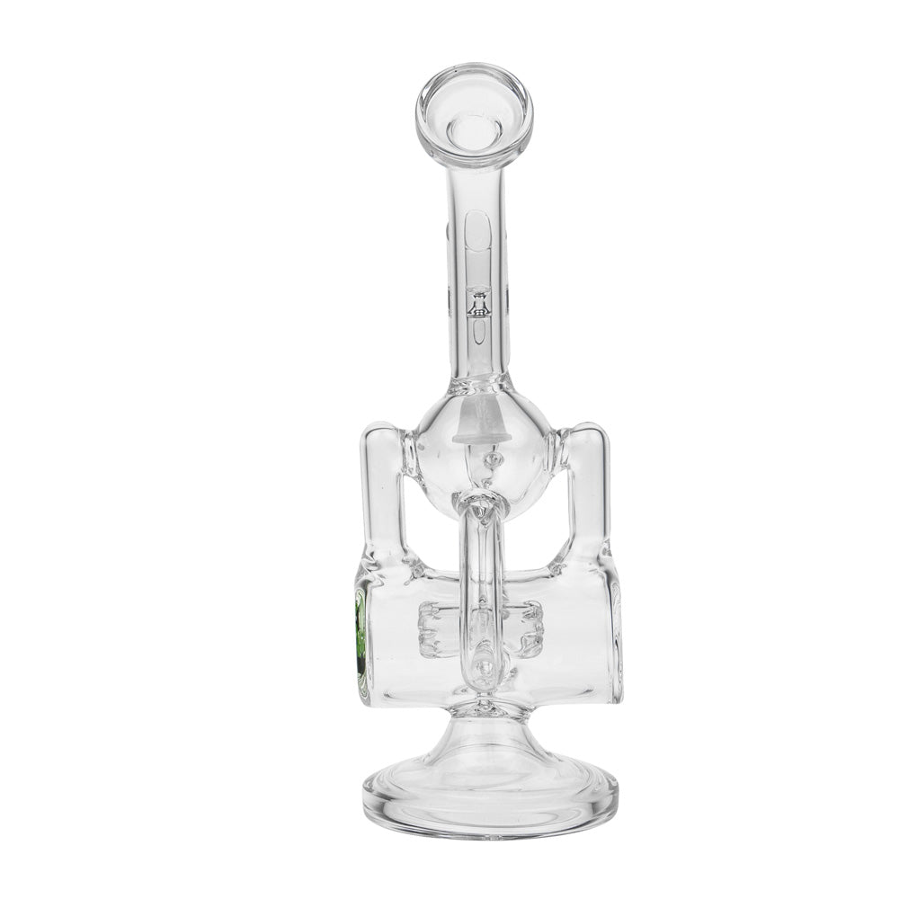 Black Leaf - Recycler Bubbler with Drum Diffuser - Clear - Back view