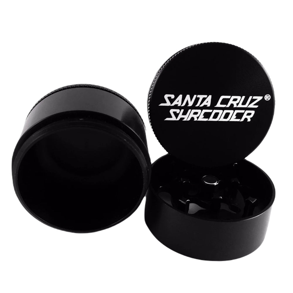 Santa Cruz Shredder Aluminum Herb Grinder | Large | 3-Part | Black