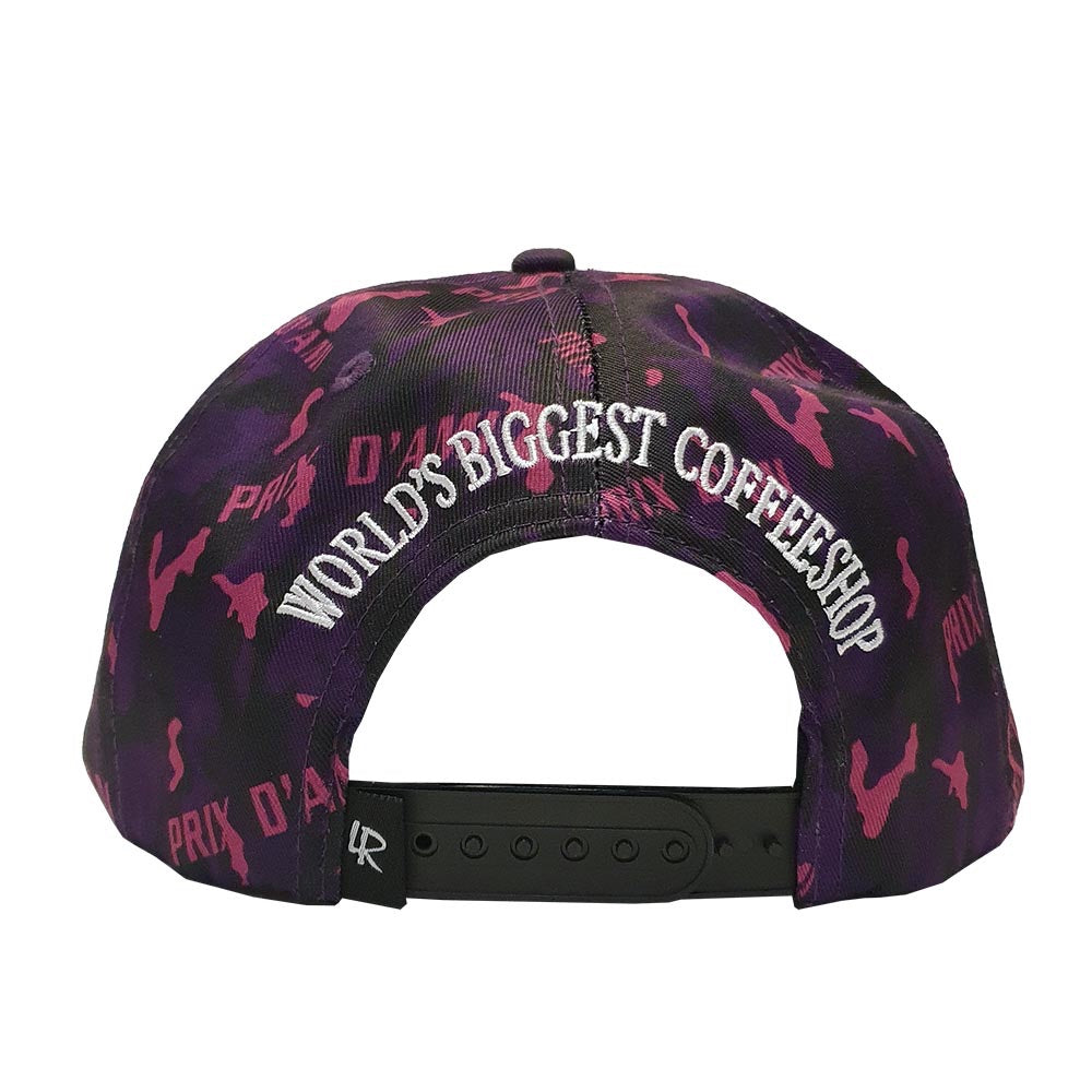 Lauren Rose x Prix D'Ami Allover Printed Snapback | back view