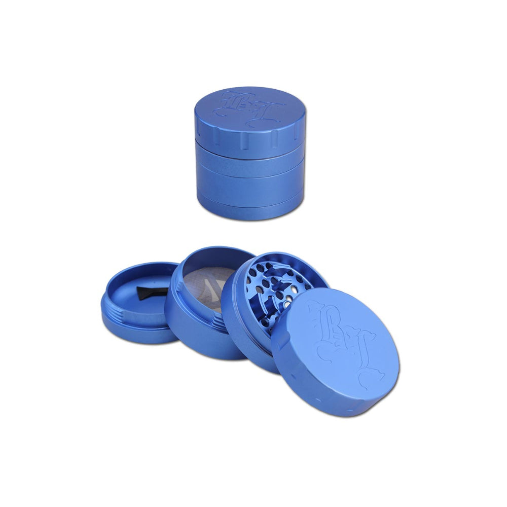 Black Leaf Startrails Aluminum Grinder | 4-Piece | Separated parts