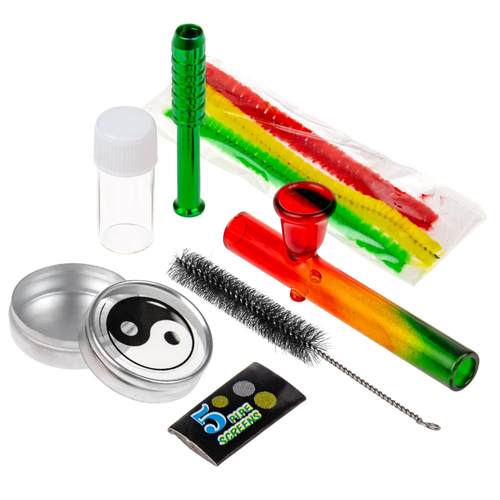 Breit Glass Steamroller Pipe Set in Case - Complete Set