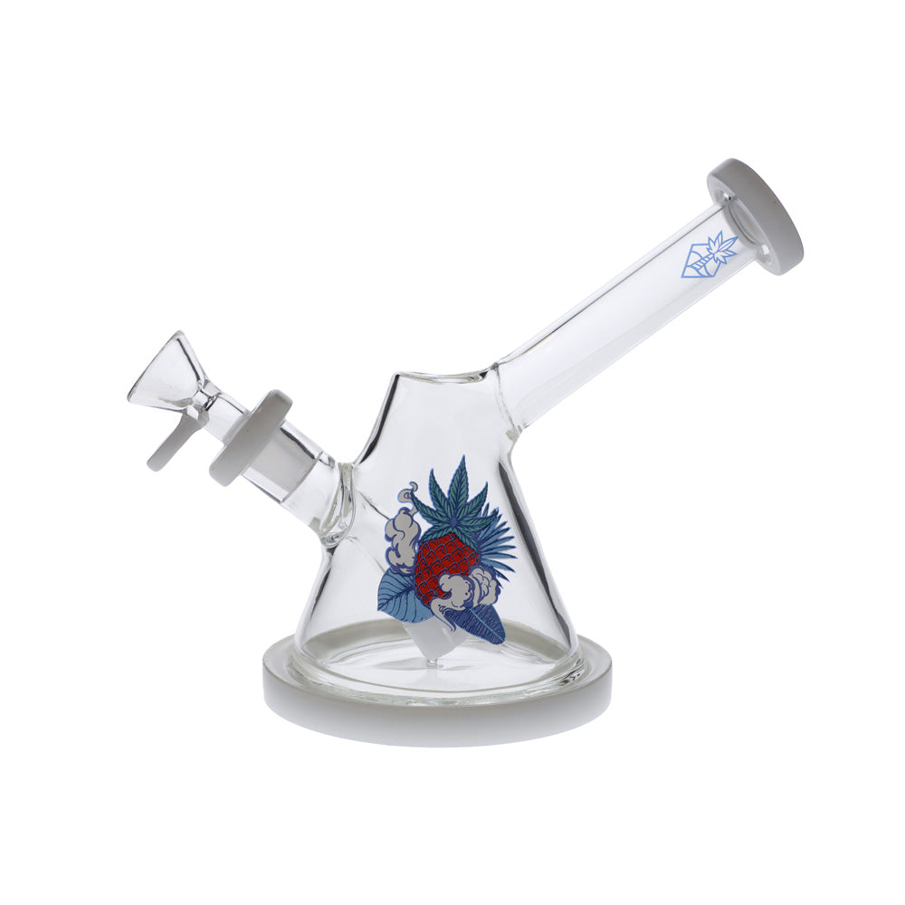 Cabana Cannabis Co. Beaker Base Bong | white | side view 1