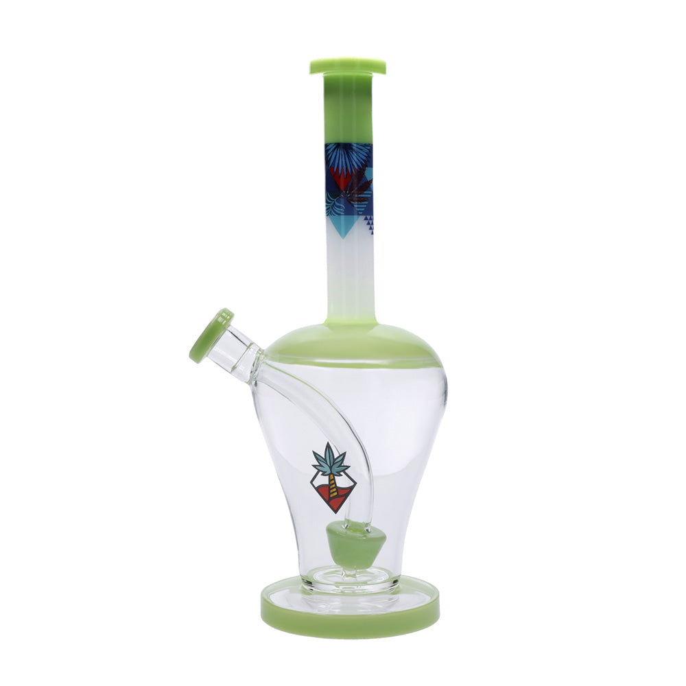 Cabana Cannabis Co. Vase Base Perc Bong with Circular Foot | Green | without bowl