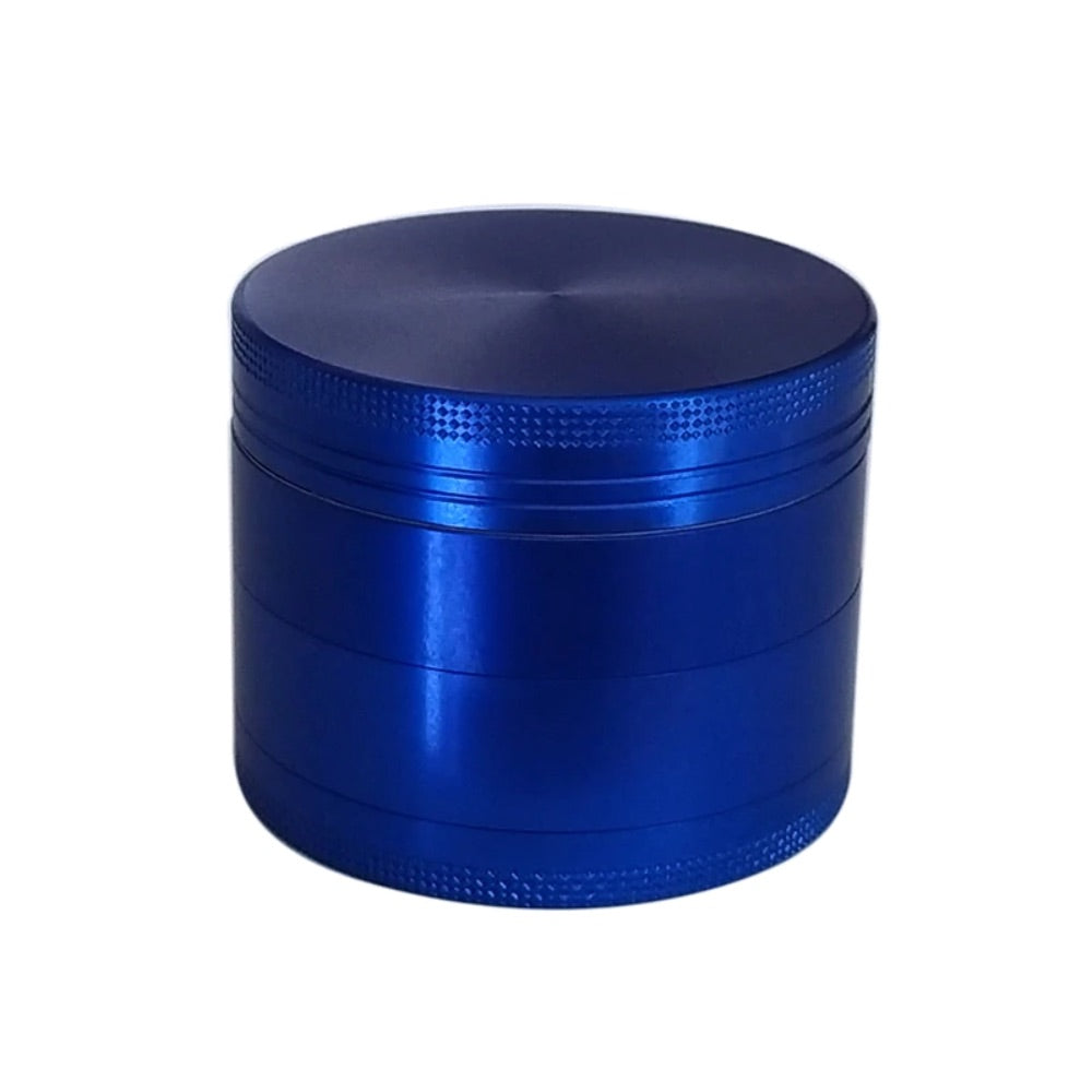Aluminum 63mm Herb Grinder with Pollen Screen and Magnetic Lid | Blue