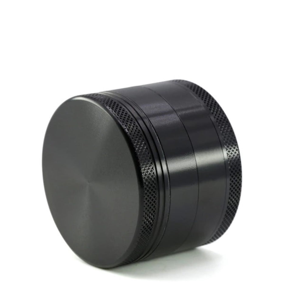 Aluminum Herb Grinder with Magnetic Lid and Pollen Screen | 48mm | Black