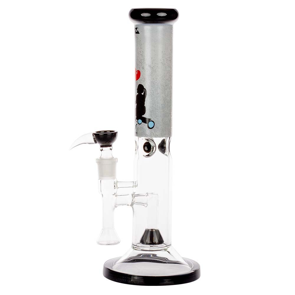 G-Rollz Banksy Straight Tube Percolator Bong | Speeding Tricycle | side view 2