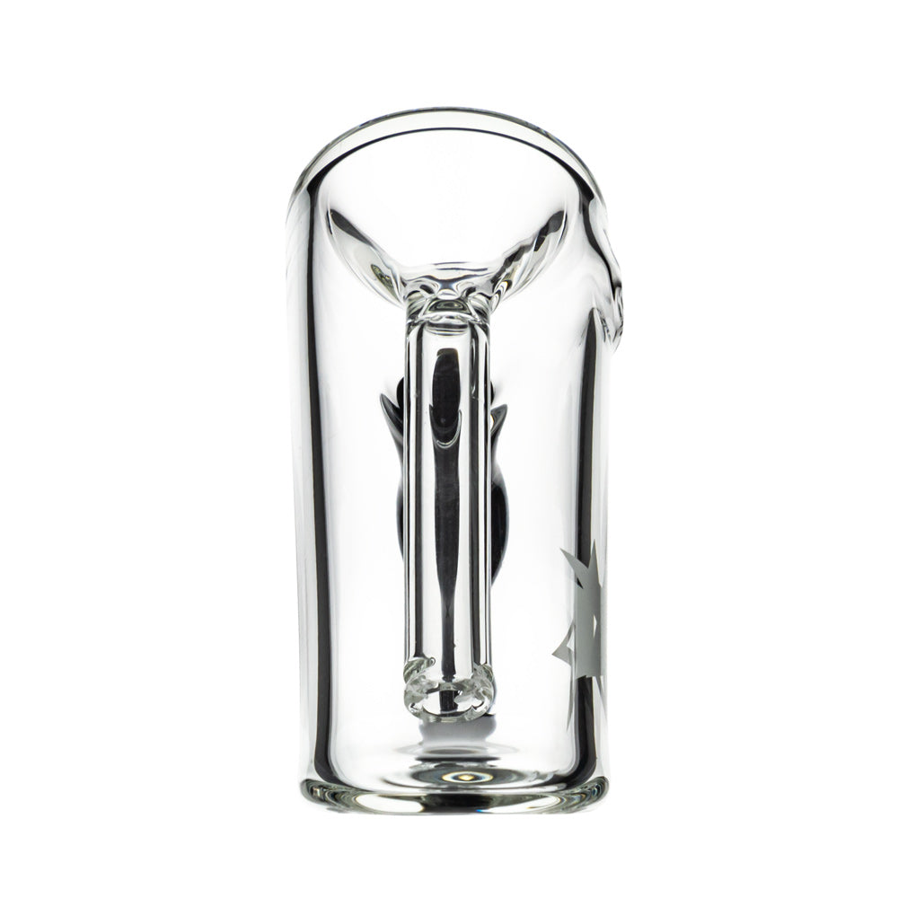 Famous X Straight Hammer Herb Bubbler | Black | front view