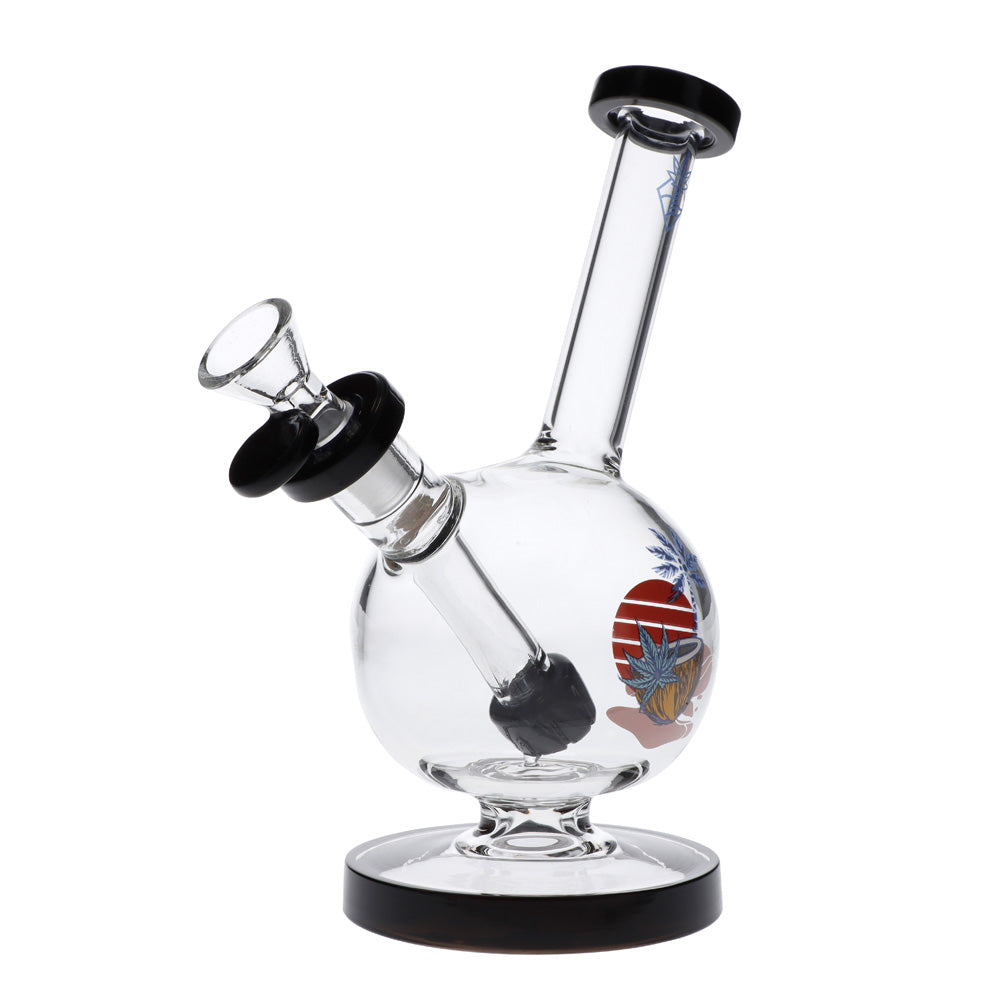 Cabana Cannabis Co. Bubble Base Bong | Black | side view 5