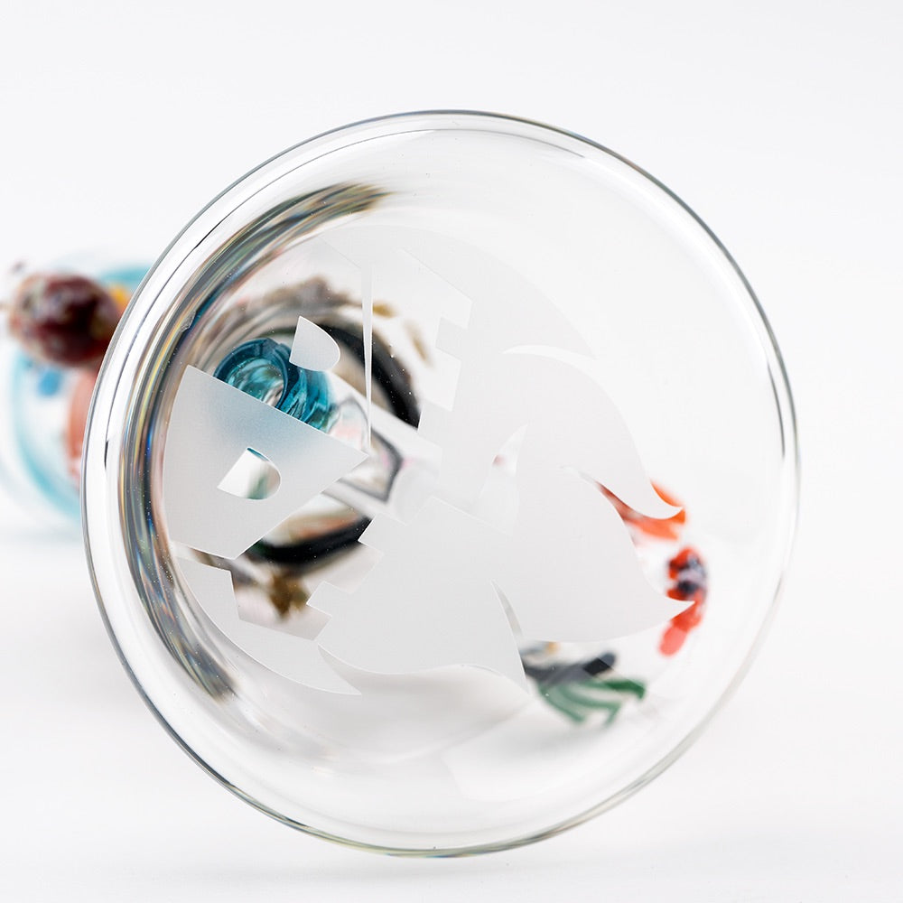 Empire Glassworks Baby Beaker Bong | Under The Sea | bottom view
