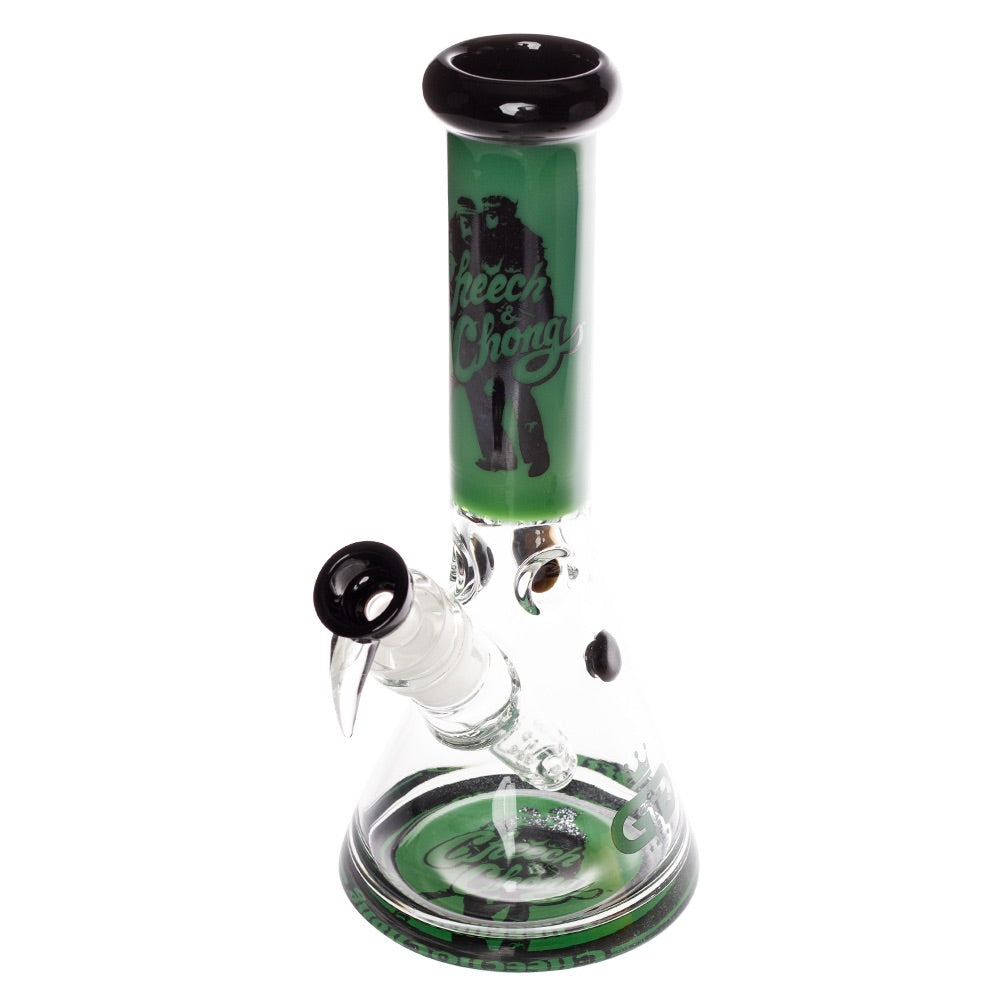 Grace Glass Cheech & Chong Beaker Base Bong | Green | side view 3