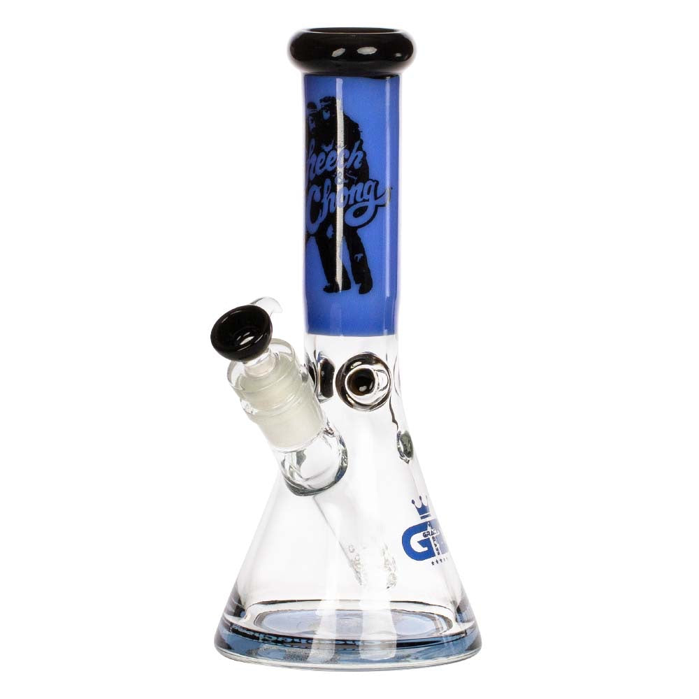 Grace Glass Cheech & Chong Beaker Base Bong | Blue | side view 1