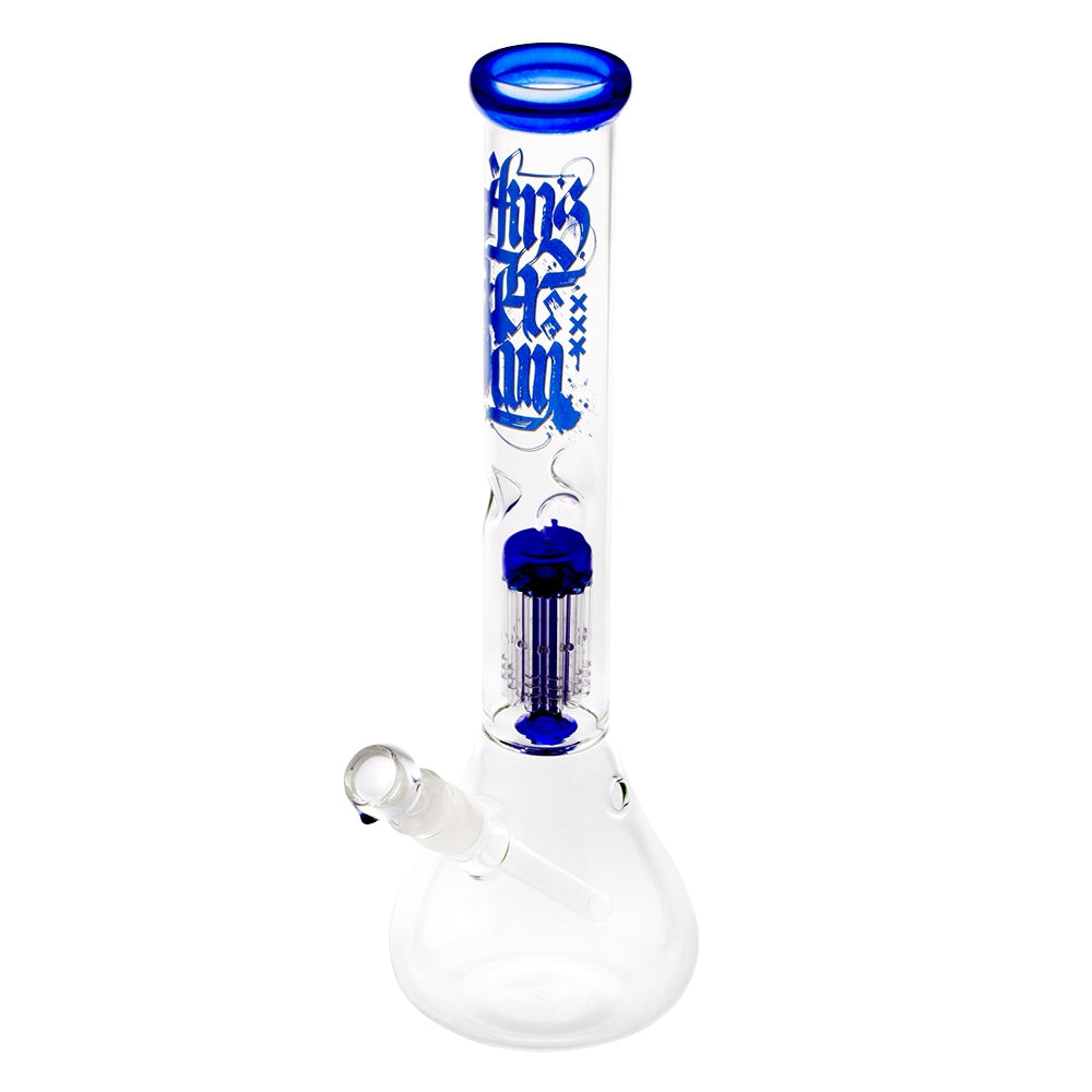 Amsterdam Glass Bong with 8-Tree Arm Percolator | top view