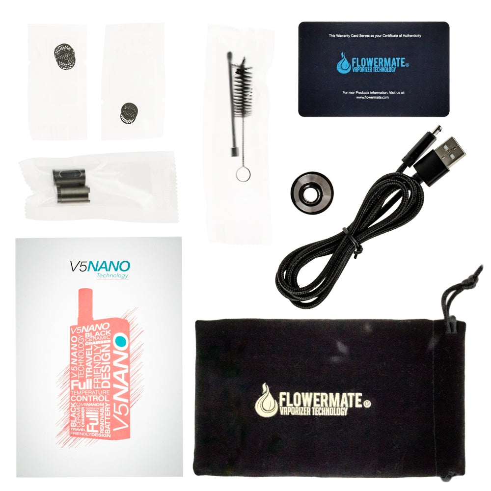 FlowerMate V5 Nano Vaporizer | Black - Accessories