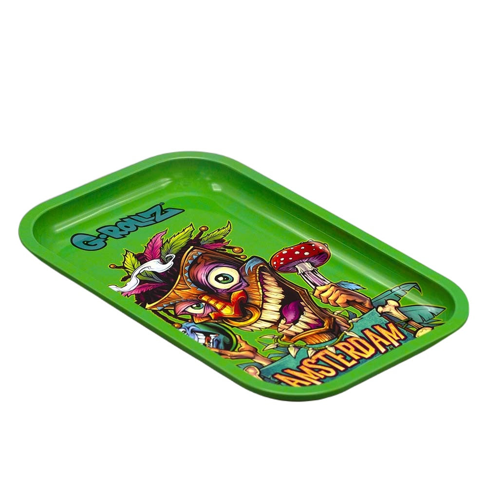 G-Rollz Tiki Amsterdam Rolling Tray | Medium | side view