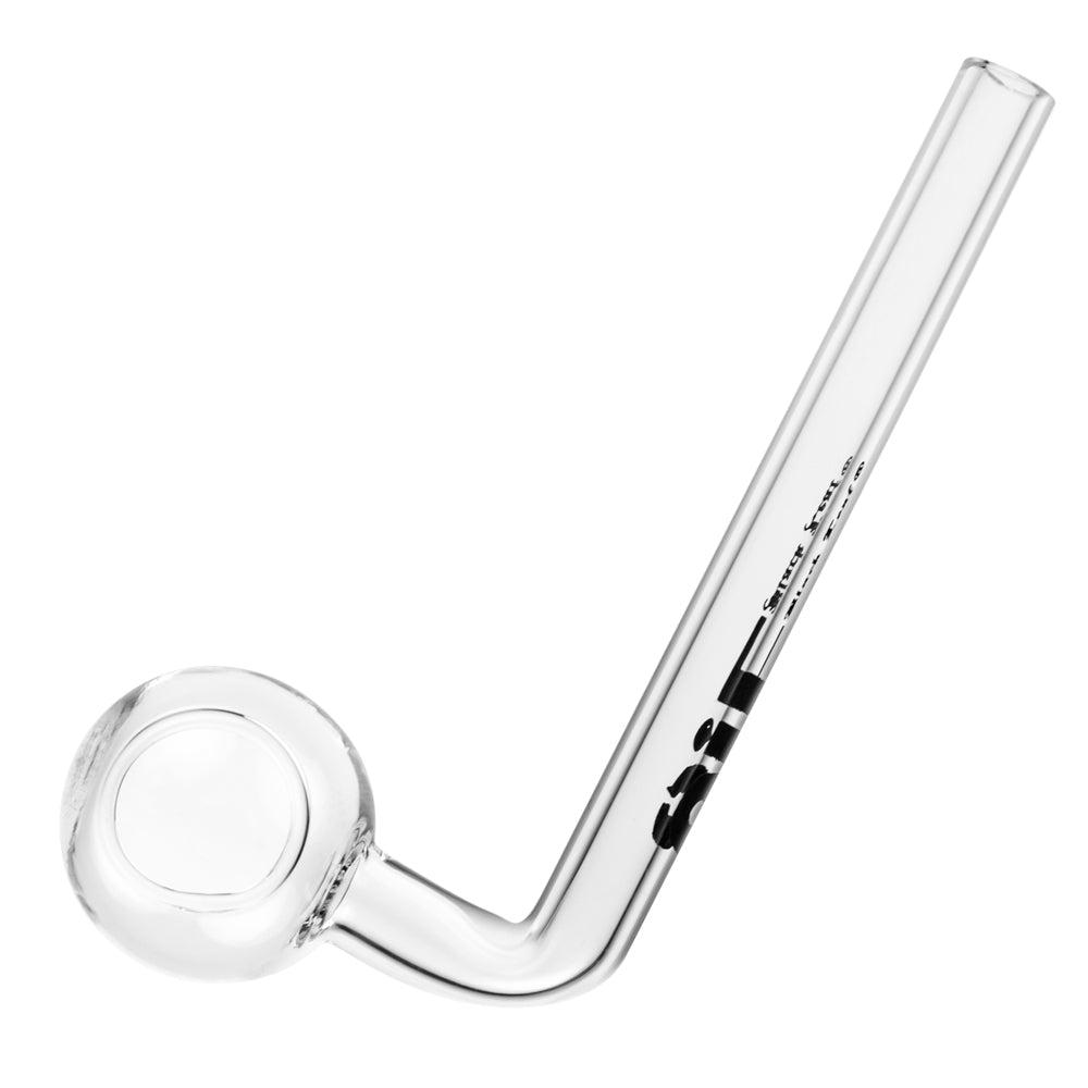 Black Leaf Oil Glass Vaporizer Pipe | 11.5 cm - Side view 3