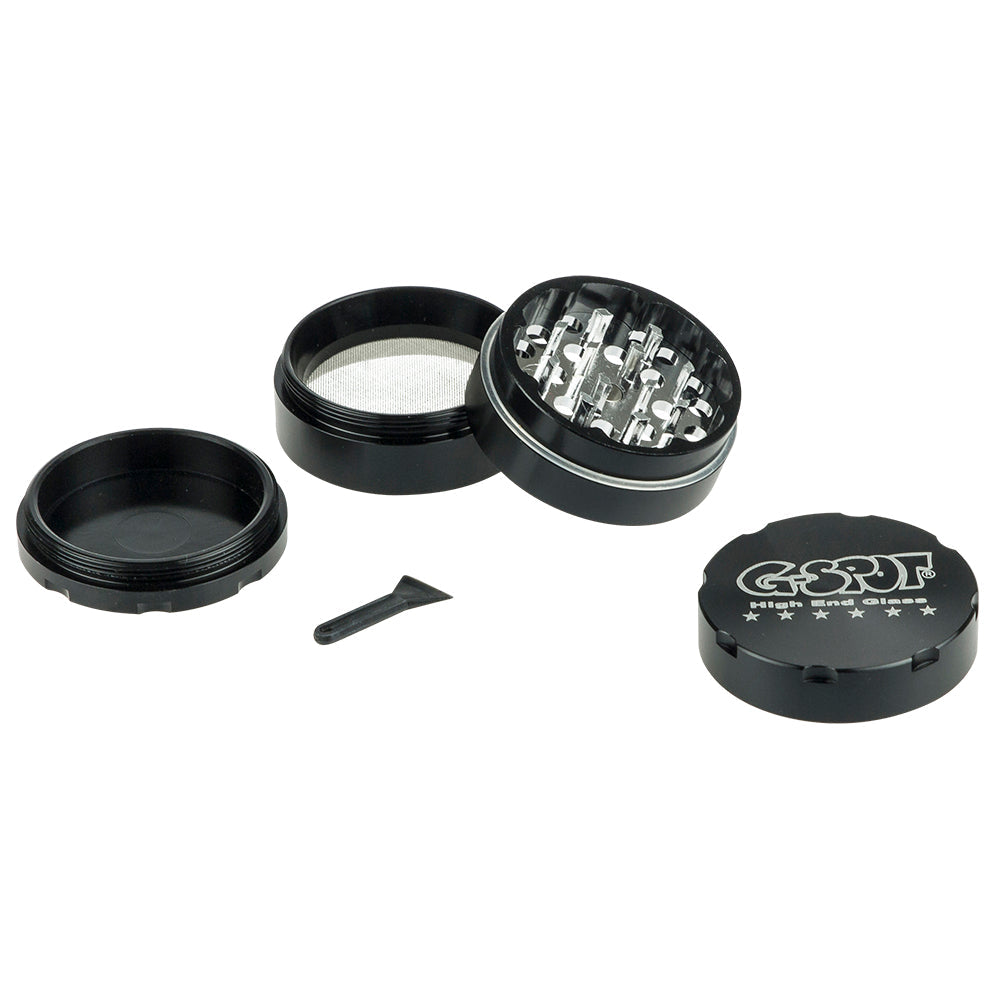 G-Spot - Aluminum Magnetic Herb Grinder - 4-part - 50mm - Black