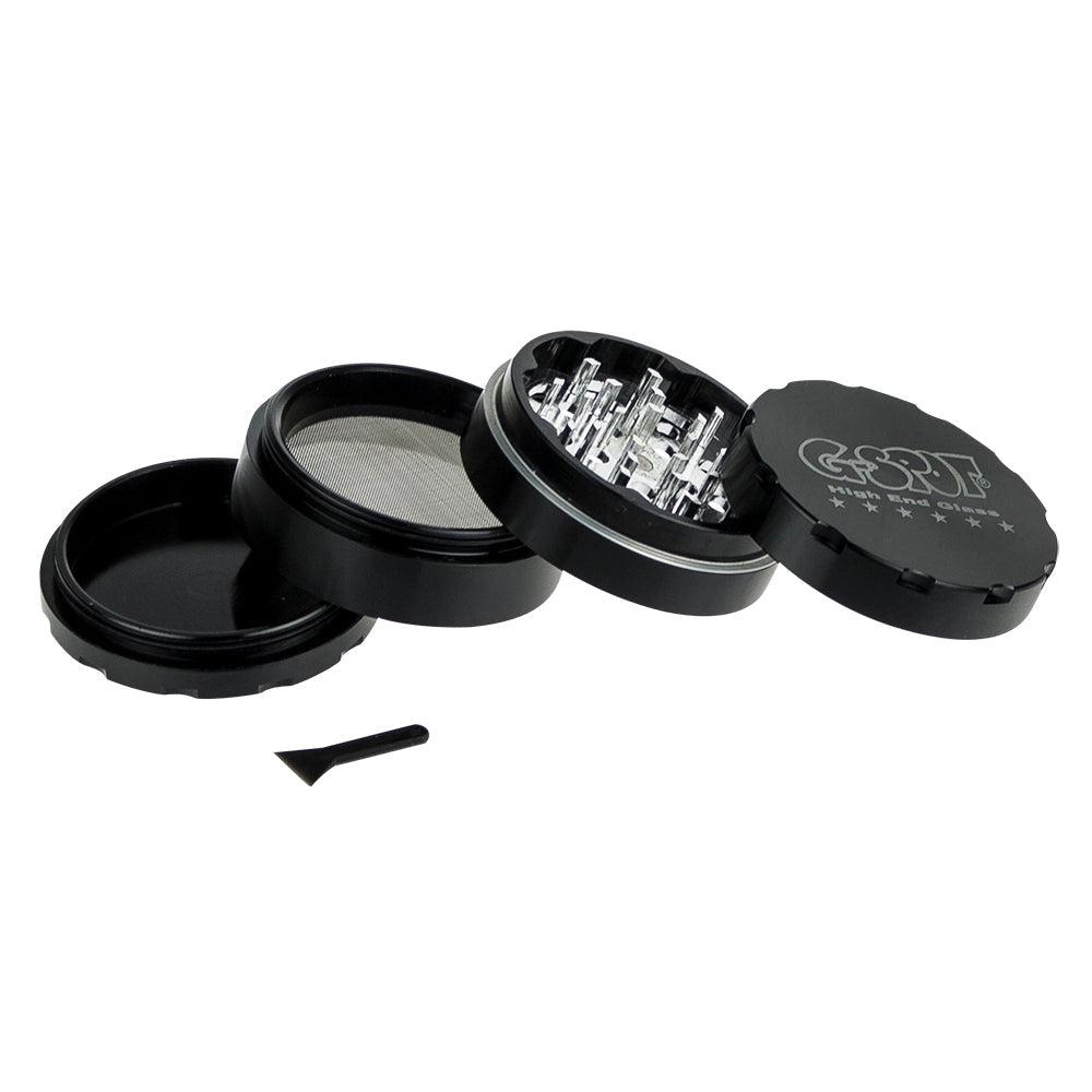 G-Spot - Aluminum Magnetic Herb Grinder - 4-part - 62mm - Black