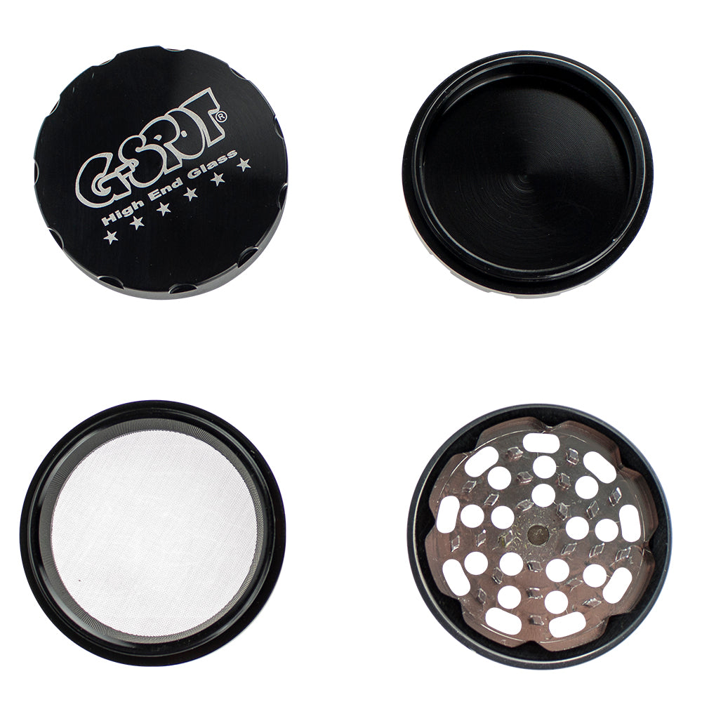 G-Spot - Aluminum Magnetic Herb Grinder - 4-part - 62mm - Black