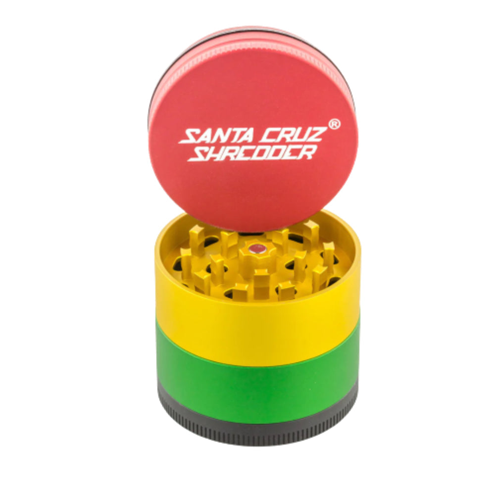 Santa Cruz Shredder Aluminum Herb Grinder | Medium | 4-Part | Rasta