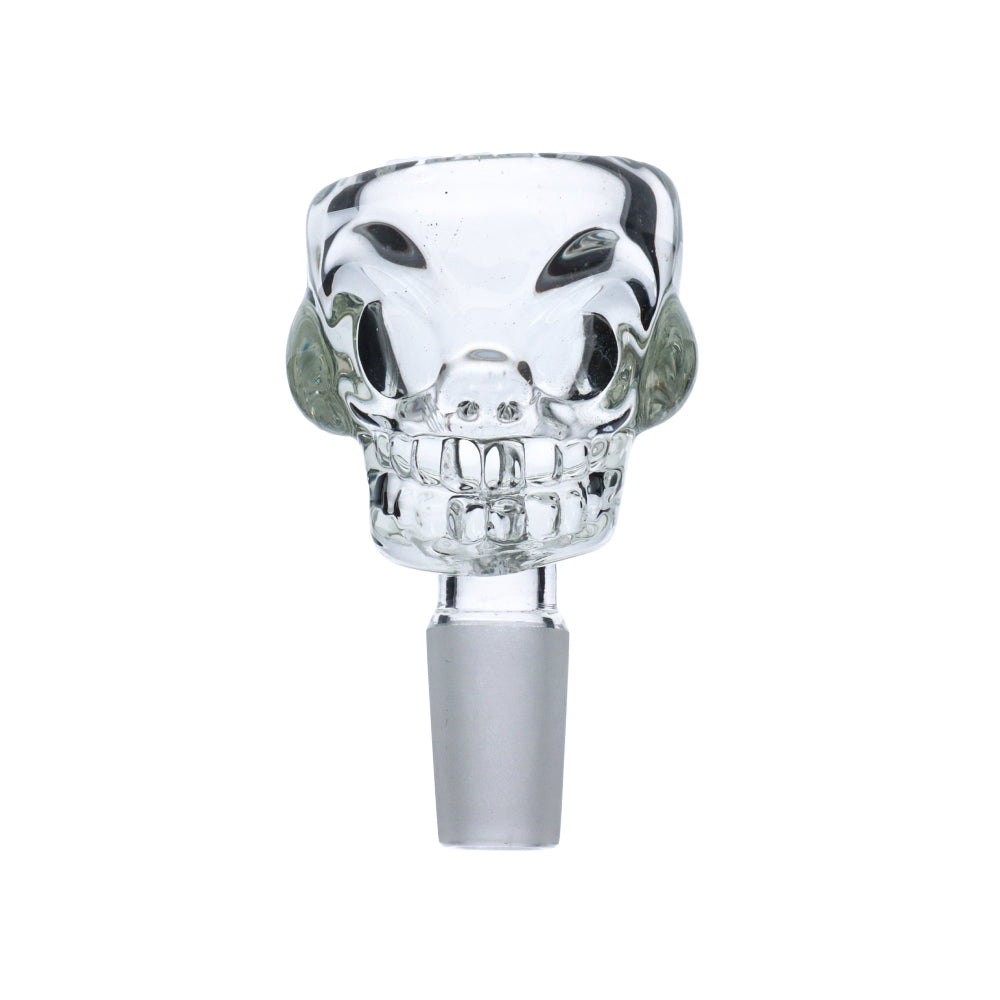 Colored Glass Skull Male Bowl | 14.5mm