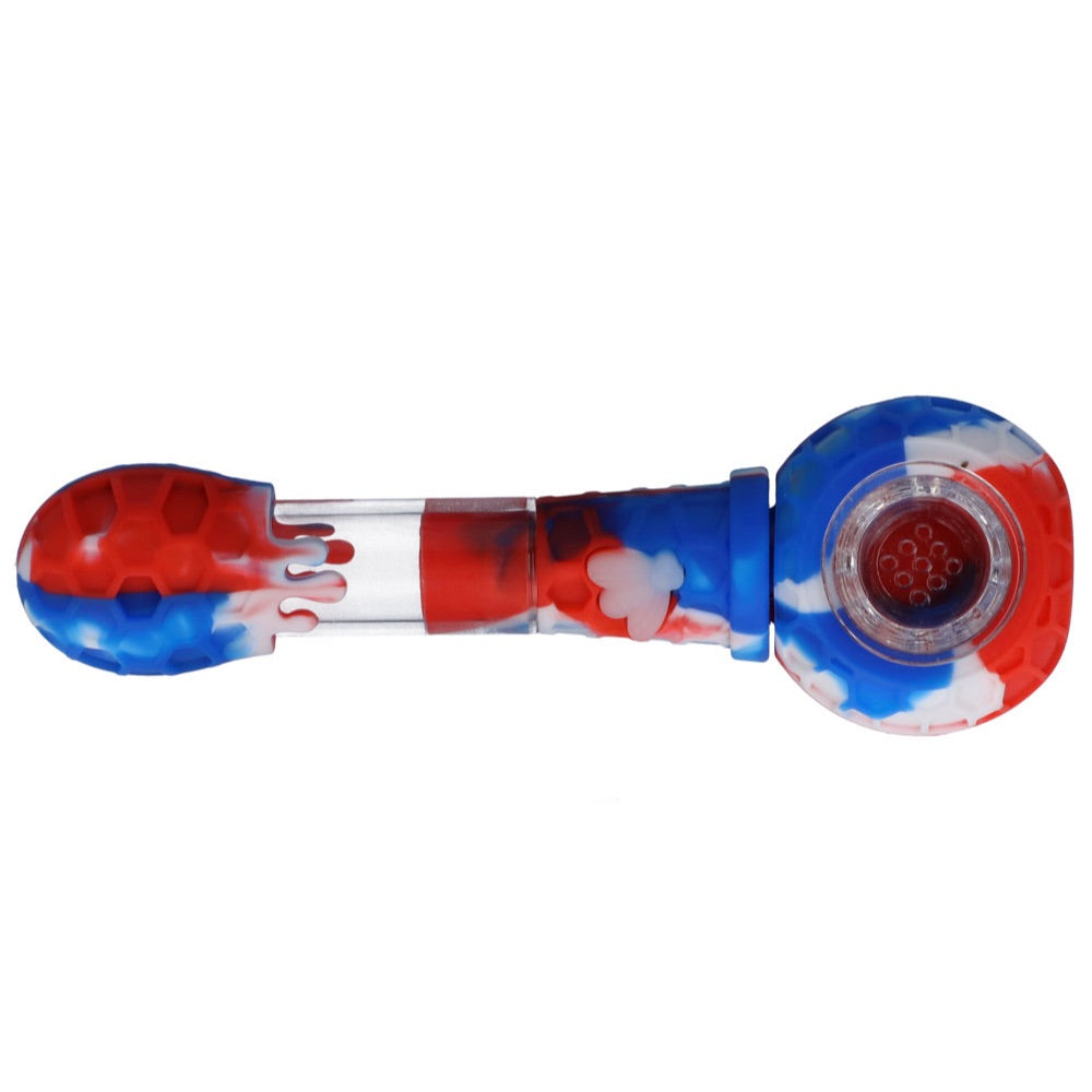 Silicone Multi-Functional Spoon Pipe Kit | Random Color | spoon pipe | top view