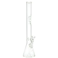 G-Spot Glass Beaker Ice Bong with Flame Polished Logo | 55cm - Side View 1