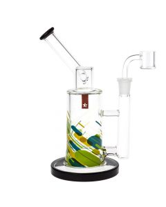 Famous Brandz Versuz Straight Glass Dab Rig | 8 Inch | side view 1